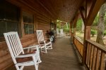 Rock in the rocking chairs while looking at the backside of Grandfather Mountain